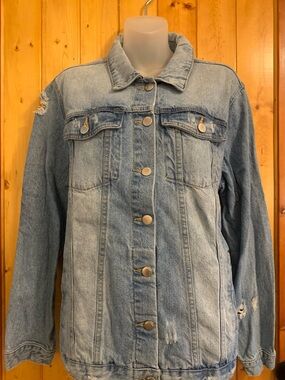 Ashley Vintage Charm Distressed Denim Jacket
